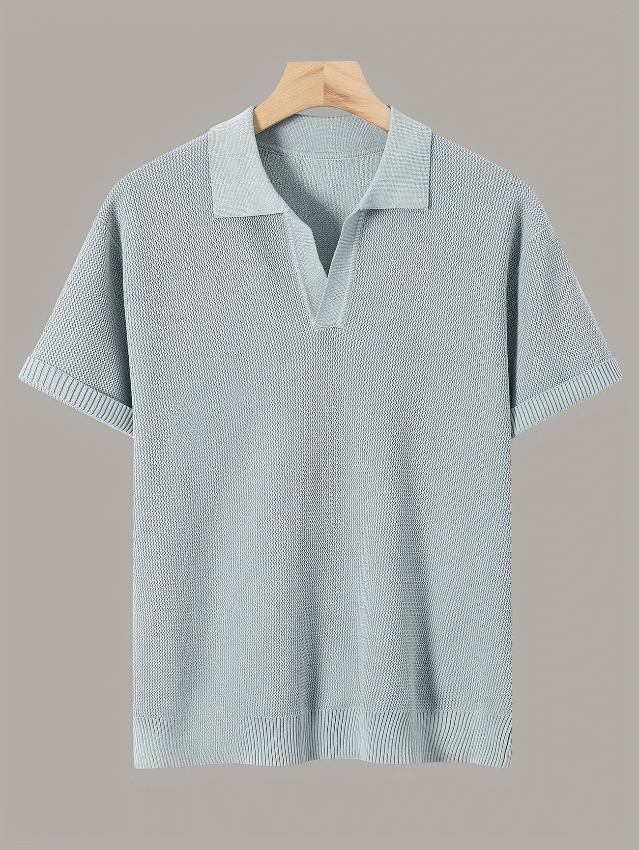 Men’s Solid Knit Short-Sleeve Shirt